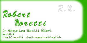 robert moretti business card